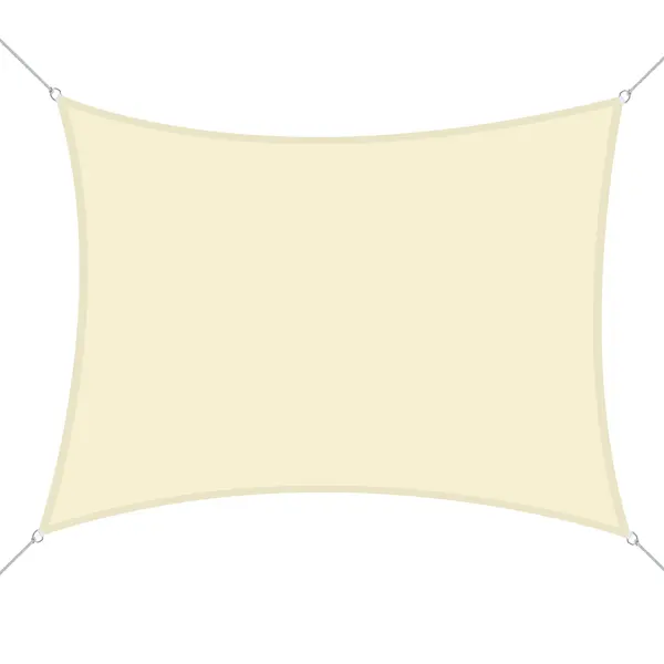 Outsunny Panza Umbrire Dreptunghiulara, Copertina soare de exterior in poliester Anti UV Respirabila 3x4m Alb crem Dreptunghiulara | Aosom Romania