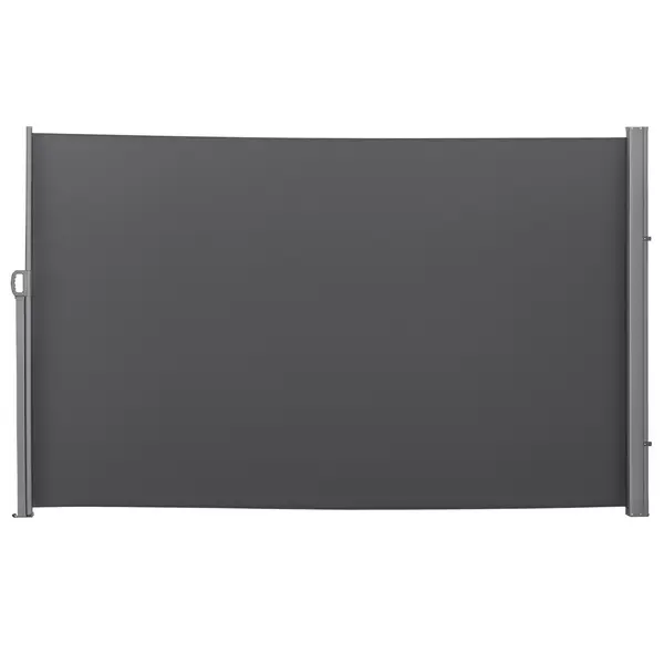Outsunny Paravan Lateral Retractabil cu Mâner și Anti UV, 300x180 cm, Gri | Aosom Romania
