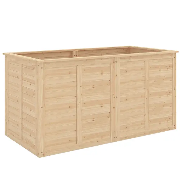 Outsunny Pat înălțat din lemn 152 x 77 x 77 cm, adânc înălțat, pat de ierburi cu bază deschisă, tije de consolidare | Aosom Romania