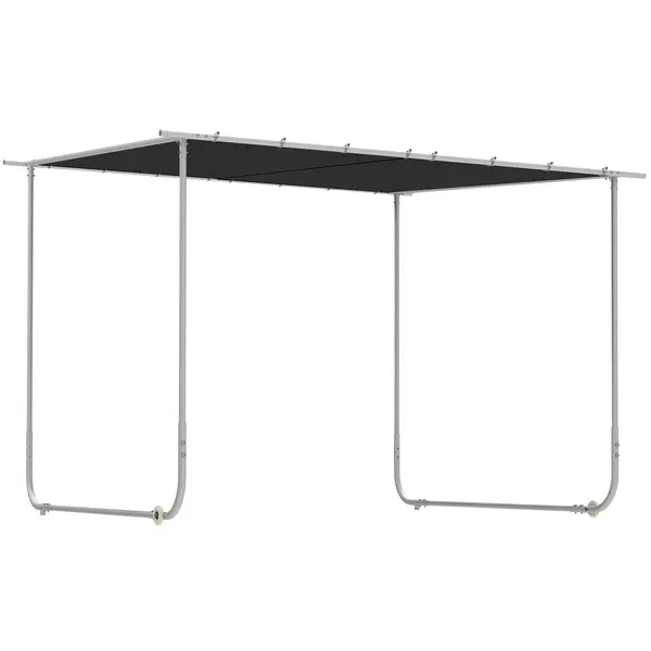 Outsunny Pergola Mobilă 3x3m cu Roți Copertină UV Saci de Nisip Gri | Aosom Romania