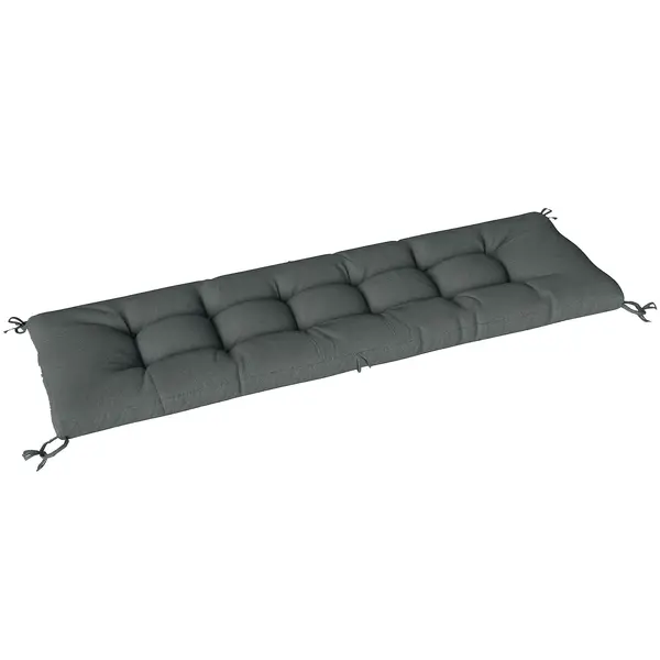 Outsunny Pernă pentru paleți detașabilă Pernă de șezut cu curele Pernă pentru paleți pentru majoritatea șezlongurilor 198x65x13cm Gri închis | Aosom Romania