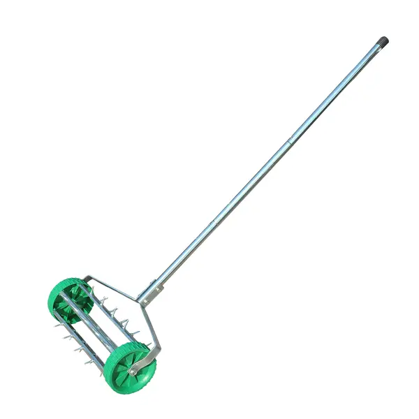 Outsunny Rastrello Scarificatore da Giardino con Ruote, 135x42x15cm