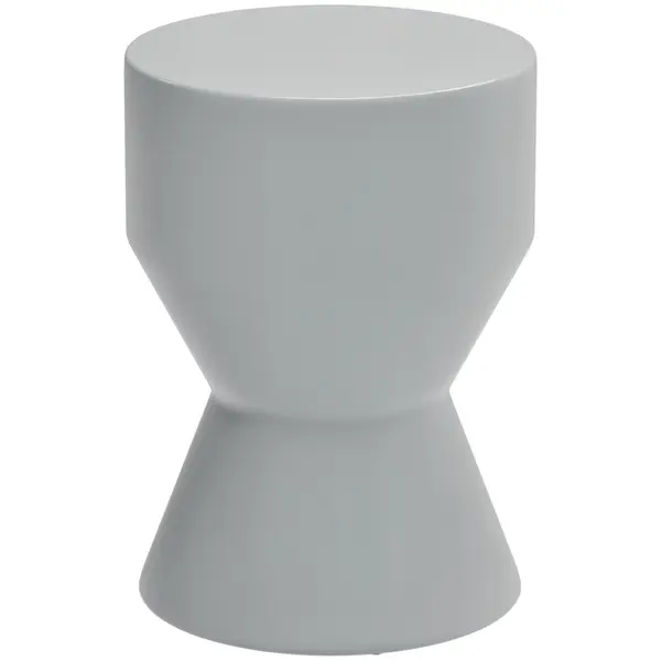 Outsunny Scaun de gradina din ceramica, suport 120kg Ø33 x 45,5 cm rezistent la intemperii, cu design de clepsidra, Gri deschis | Aosom Romania