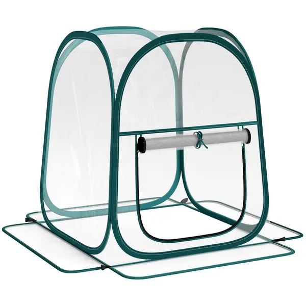 Outsunny Seră Mică Portabilă cu Design Pop-up și Geantă de Depozitare, 70x70x80 cm, Transparent | Aosom Romania