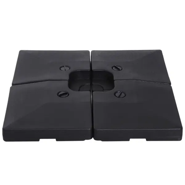 Outsunny Set 4 Baza Incrucisata pentru Umbrela de Gradina de Umplut cu Apa si Nisip,Negru, 51x51x12cm