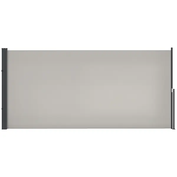 Outsunny Store lateral Gard anti-vânt paravan retractabil dim. 3L x 1,40H m alu. Poliester Anti-UV densitate mare 180 g/m² Gri | Aosom Romania