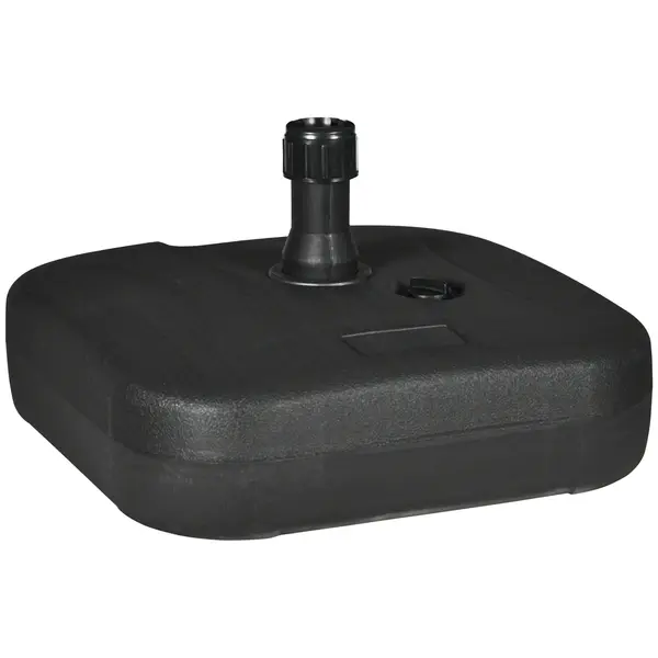Outsunny Suport Umbrelă de Grădină cu Bază de Umplere Apă/Nisip HDPE Rezistent la Intemperii 46x45x26cm Negru | Aosom Romania