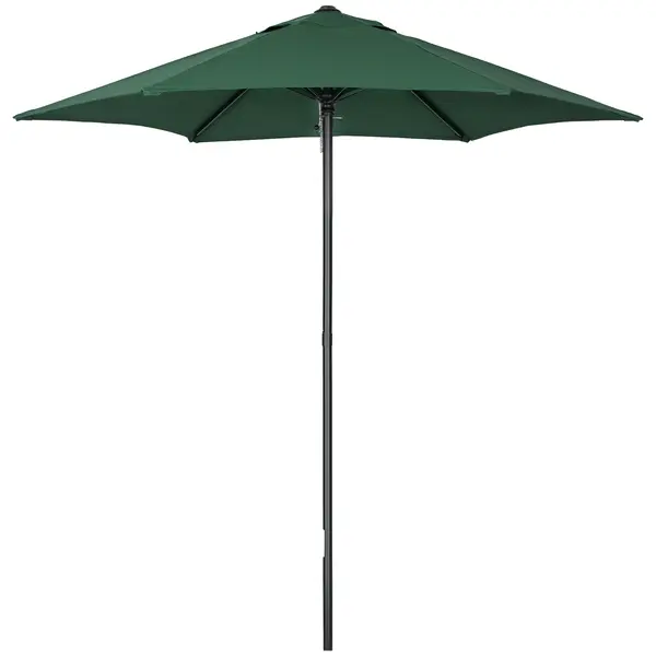 Outsunny Umbrelă de Grădină, Înclinabilă cu Orificiu de Ventilație și 6 Brațe, Ø196x204 cm, Verde | Aosom Romania