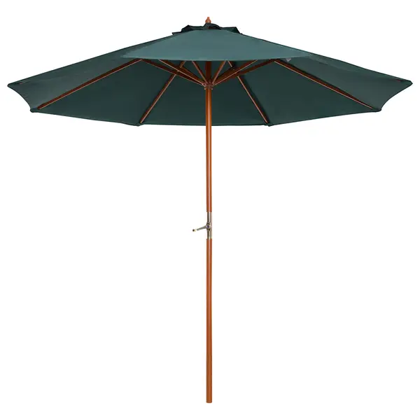 Outsunny umbrela de gradina, suport lemn, 270x250 cm, verde | Aosom Ro