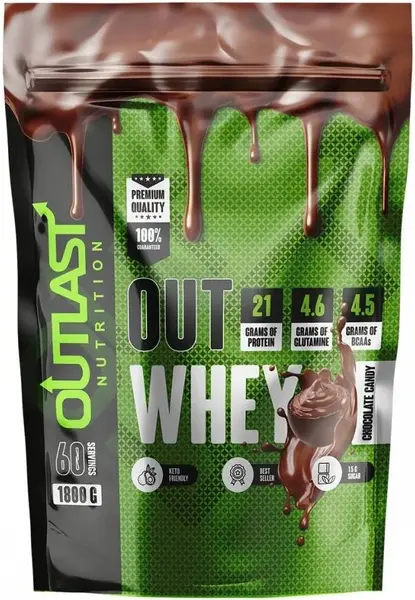 OutWhey, Chocolate candy, 1800 g, Outlast Nutrition