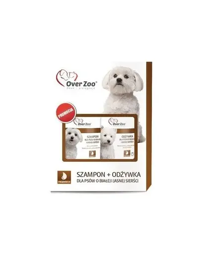 OVER ZOO Set pentru par alb si deschis la culoare, șampon 250 ml + balsam 240 ml
