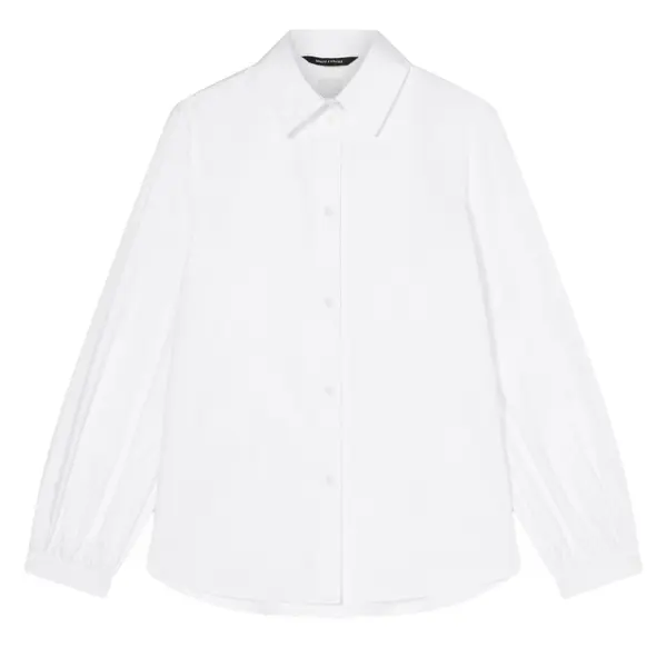 Oversized shirt in organic cotton poplin optic white S
