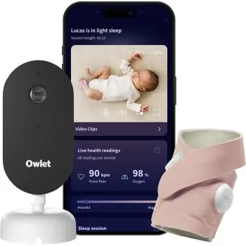 Owlet Dream Duo Dream Sock & Dream Sight set pentru bebeluși Dusty Rose