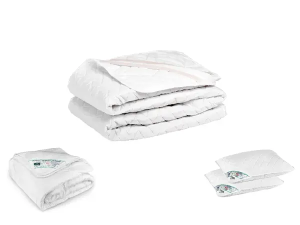 Pachet 1 Protectie pentru saltea HypoallergenicMed, 140x200 + Pilota de vara HypoallergenicMed, 180x200 + 2 Perna HypoallergenicMed, 50x70