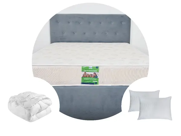 Pachet 1 Saltea ortopedica SomnART DORMA, cu arcuri, 160x200x20 cm + 1 Pilota matlasata 200x220 + 2 perne 50x70