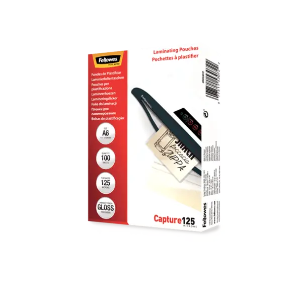 Pachet 10 buc folie laminat fellowes a6 125 microni 100 bucati/top Folie laminat Fellowes A6 125 microni 100 bucati/top