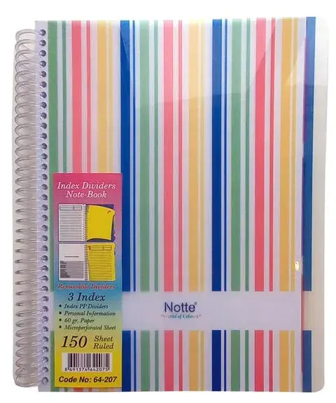 Pachet 12 Registre Notte A5 cu index si spira 150 coli dictando Pachet 12 Registre Notte A5 cu index si spira 150 coli dictando