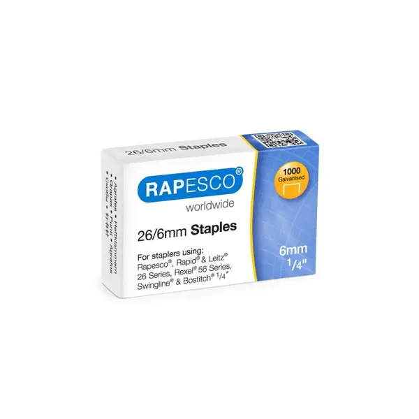 Pachet 20 buc capse 26/6 Rapesco 1000 bucati/cutie Capse 26/6 Rapesco 1000 bucati/cutie