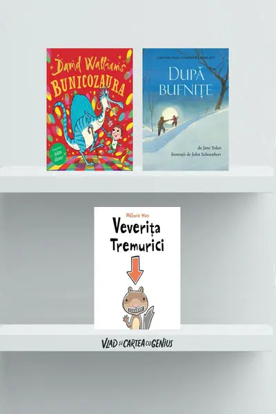 Pachet 3 povești pentru copii curioși (Bunicozaura,După bufnițe, Veverița Tremurici)