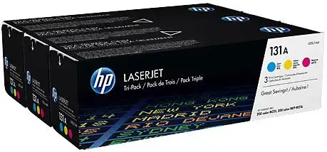 Pachet 3 tonere LaserJet HP 131A (Cyan/Magenta/Galben)