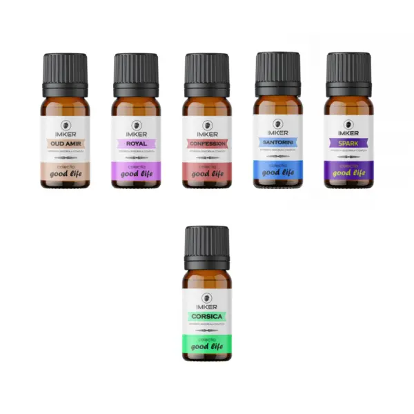 Pachet 5 + 1 GRATIS rezerve de parfum ambient IMKER din colectia GoodLife 10 ml Alegerea ta