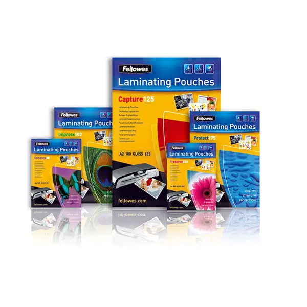 Pachet 5 buc folie laminat fellowes a3 125 microni 100 bucati/top Folie laminat Fellowes A3 125 microni 100 bucati/top