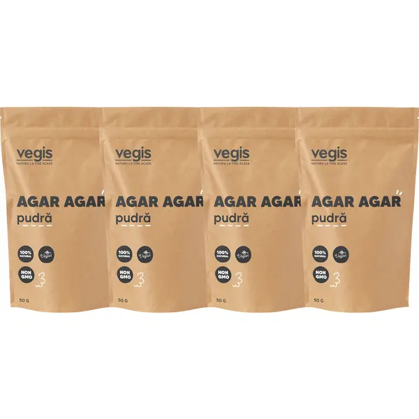 Pachet Agar Agar Pudra 200g (4 x 50g)