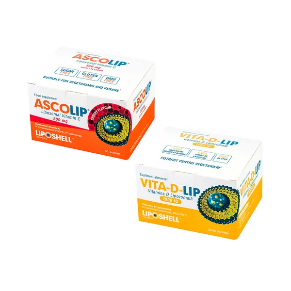 Pachet Ascolip 500mg si Vitamina D 1000UI