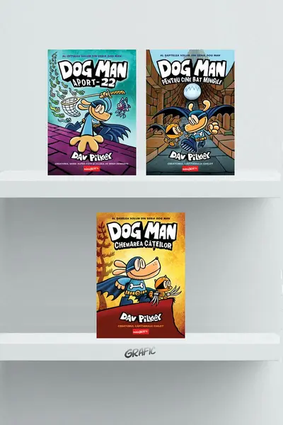 Pachet benzi desenate Dog Man (volumele 6-8) - Dav Pilkey