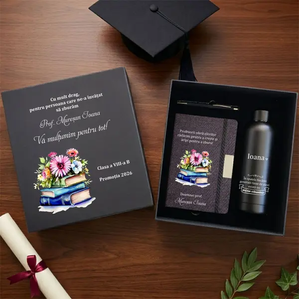 Pachet Cadou Personalizat Profesori GPK42 Negru