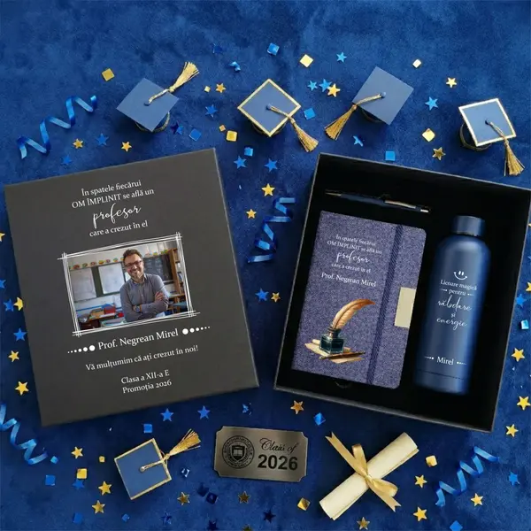 Pachet Cadou Personalizat Profesori GPK43 Bleumarin