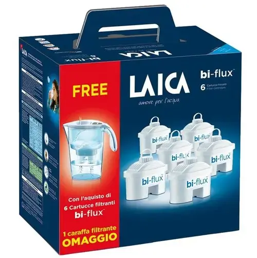 Pachet Cana filtrare apa Laica + 6 cartuse Bi-Flux J996030