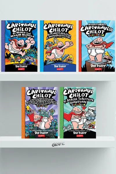 Pachet Căpitanul Chilot. Ediția color ( 5 volume) - Dav Pilkey
