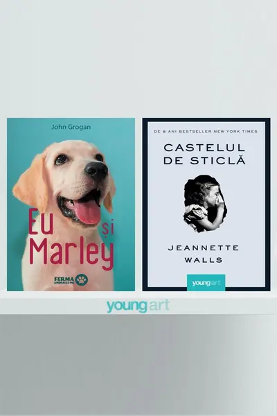 Pachet cărți inspirate din viața reală (Eu și Marley, Castelul de sticlă)