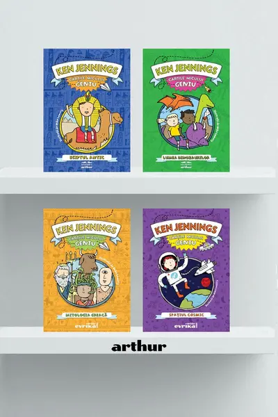 Pachet Cărțile micului geniu 4 volume ( Egipt, Dinozauri, Spațiul, Mitologia greacă) - Ken Jennings