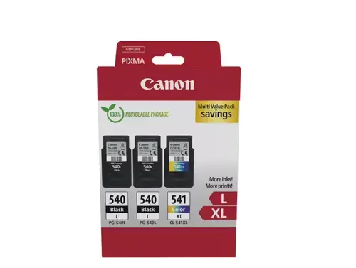 Pachet cartuse cerneala Canon Multipack 5224B017AA, 2x PG-540L Negru, 1x CL-541XL Color