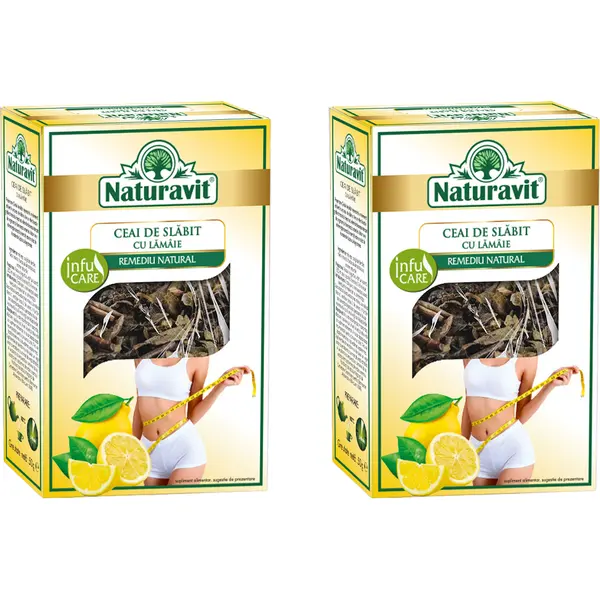 Pachet Ceai de Slabit cu Lamaie Biovit 50g + 50g