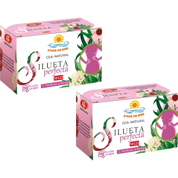 Pachet Ceai Silueta Perfecta 1 Purificare si Drenaj Stare de Bine 20dz + 20dz