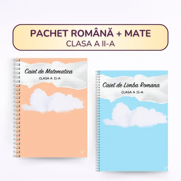 Pachet clasa a II-a: Română + Matematică