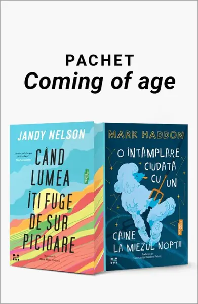 Pachet Coming of age. Când lumea îți fuge de sub picioare (ediție sprayed edges)/O întâmplare ciudată cu un câine la miezul nopţii