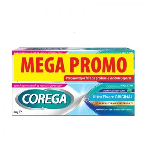 Pachet Corega ultra fixare original crema adziva 2 x40g Zephyr Labs