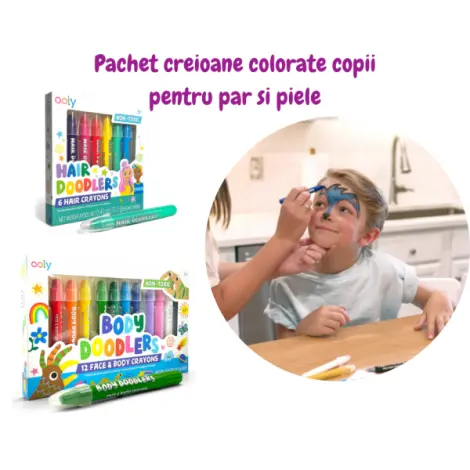 Pachet Creioane colorate pentru par si piele