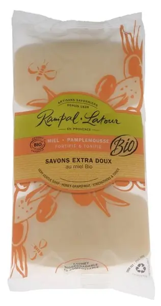 Pachet cu 3 sapunuri cu miere si grapefruit, 450g - Rampal Latour