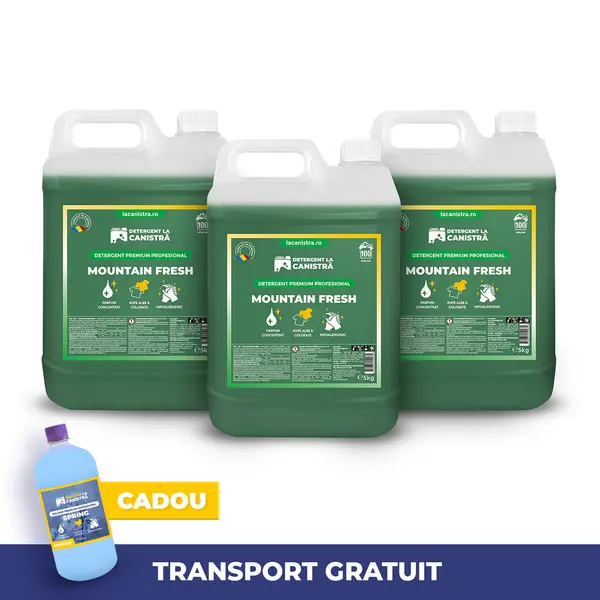 Pachet Detergent - 3x5L - Mountain Fresh + 500 ml Balsam Cadou