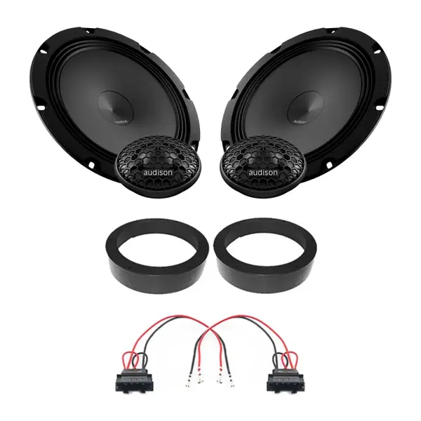 Pachet difuzoare auto Audison Prima dedicat usi fata Volkswagen Touareg 2010-2018, RMS 100W, 200mm