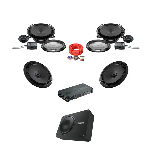 Pachet difuzoare auto cu subwoofer dedicat Audi A3 8L facelift 2000 - 2003 Audison Prima 1000 W