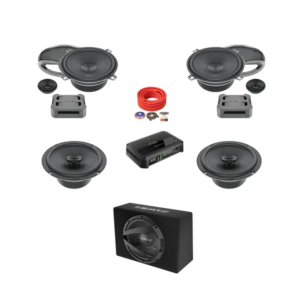 Pachet difuzoare auto cu subwoofer dedicat Audi A3 8L facelift 2000 - 2003 Hertz Cento 1030 W