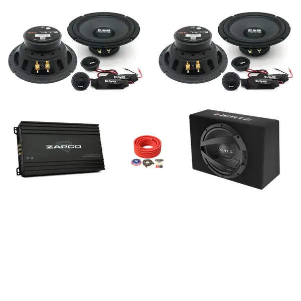 Pachet difuzoare auto cu subwoofer dedicat Volkswagen Bora / Jetta IV 1999 - 2005 ESB 1000 530 W
