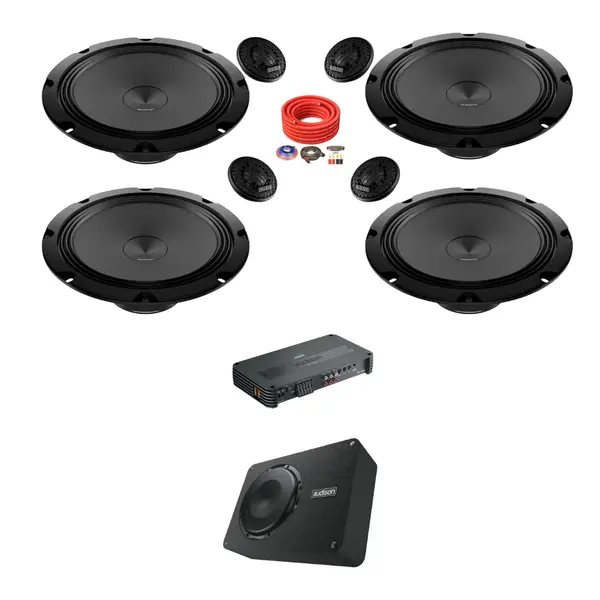 Pachet difuzoare auto cu subwoofer dedicat Volkswagen Touareg I 7L 2002 - 2006 Audison Prima 1000 W