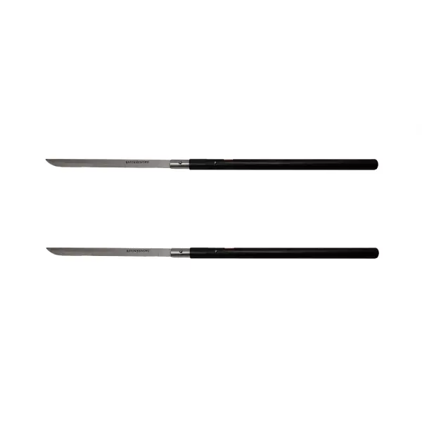 Pachet doua sabii de vanatoare, Shaolin Master, model baston, 87 cm, negru, teaca inclusa
